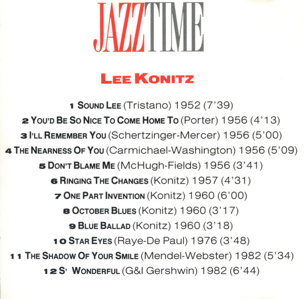 Lee Konitz - Lee Konitz | Orbis-Fabbri (JT-032) - 2