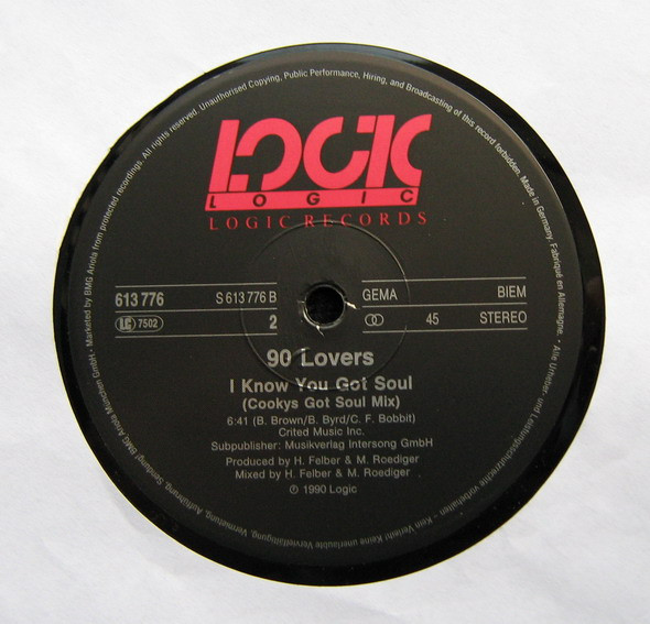 90 Lovers - I Know You Got Soul | Logic Records (613 776) - 2