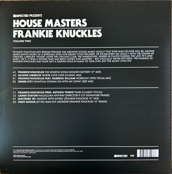 Frankie Knuckles - House Masters (Volume Two) | Defected (HOMAS23LP2) - 2 Frankie Knuckles - House Masters (Volume Two) | Defected (HOMAS23LP2) - 2