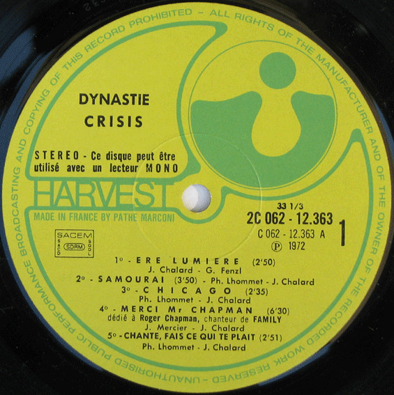 Dynastie Crisis - Dynastie Crisis | Harvest (2C062-12363) - 3