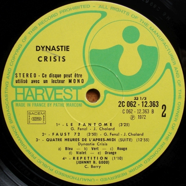 Dynastie Crisis - Dynastie Crisis | Harvest (2C062-12363) - 4