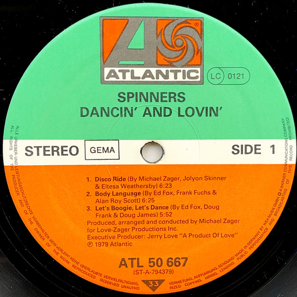 Spinners - Dancin' And Lovin' | Atlantic (ATL 50 667) - 3 Spinners - Dancin' And Lovin' | Atlantic (ATL 50 667) - 3