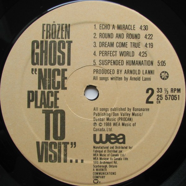 Frōzen Ghōst - Nice Place To Visit [Vinyl] | Wea (25 57051) - 2