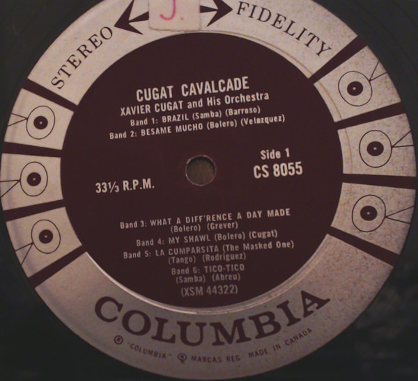 Xavier Cugat And His Orchestra - Cugat Cavalcade | Columbia (CS 8055) - 3 Xavier Cugat And His Orchestra - Cugat Cavalcade | Columbia (CS 8055) - 3