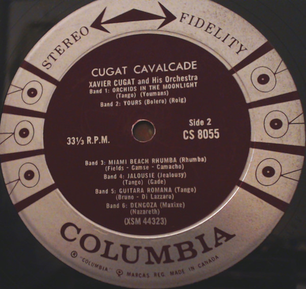 Xavier Cugat And His Orchestra - Cugat Cavalcade | Columbia (CS 8055) - 4 Xavier Cugat And His Orchestra - Cugat Cavalcade | Columbia (CS 8055) - 4