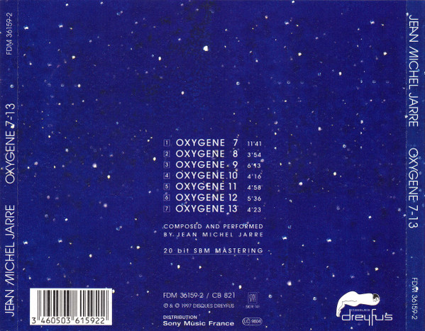 Jean-Michel Jarre - Oxygene 7-13 | Disques Dreyfus (FDM 36159-2) - 2