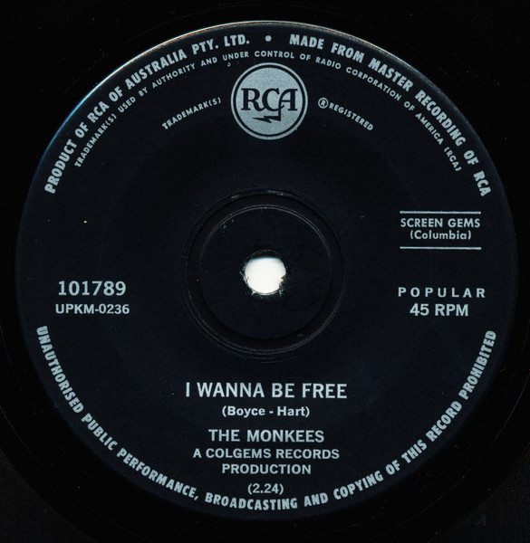 The Monkees - I Wanna Be Free / You Just May Be The One | RCA (101789) - 3