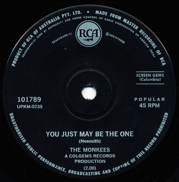 The Monkees - I Wanna Be Free / You Just May Be The One | RCA (101789) - 4