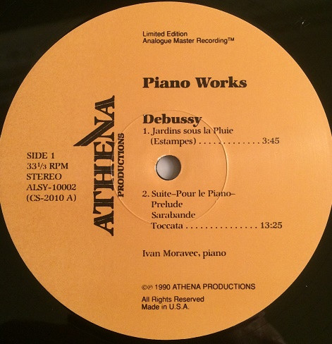 Claude Debussy , Maurice Ravel , Ivan Moravec - Piano Works | Athena (ALSY-10002) - 3 Claude Debussy , Maurice Ravel , Ivan Moravec - Piano Works | Athena (ALSY-10002) - 3