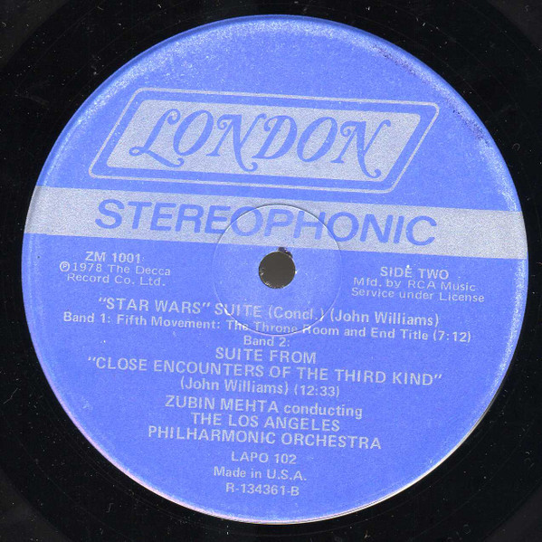 Zubin Mehta Conducts Los Angeles Philharmonic Orchestra - Suites From Star Wars And Close Encounters Of The Third Kind | London Records (ZM 1001) - 4 Zubin Mehta Conducts Los Angeles Philharmonic Orchestra - Suites From Star Wars And Close Encounters Of The Third Kind | London Records (ZM 1001) - 4