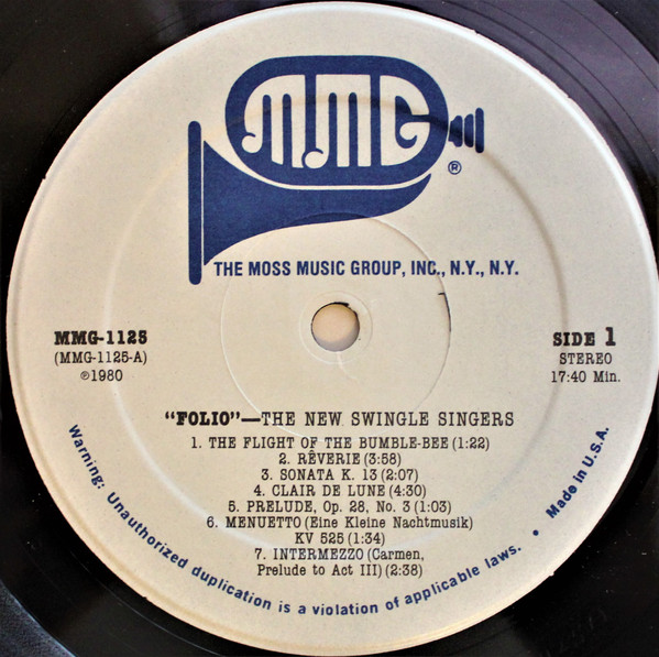 The New Swingle Singers - Folio | MMG (MMG 1125) - 3