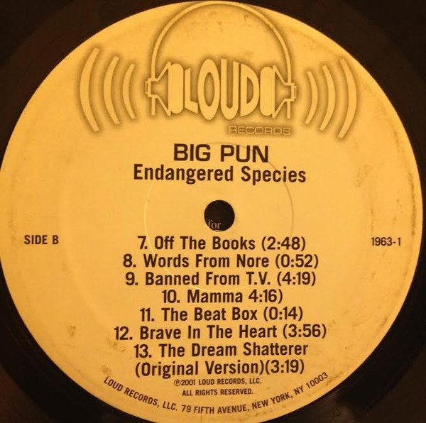 Big Punisher - Endangered Species | Loud Records (1963-1) - 3 Big Punisher - Endangered Species | Loud Records (1963-1) - 3
