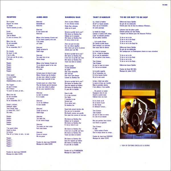 Julien Clerc - Aime Moi | Virgin (70 286) - 3