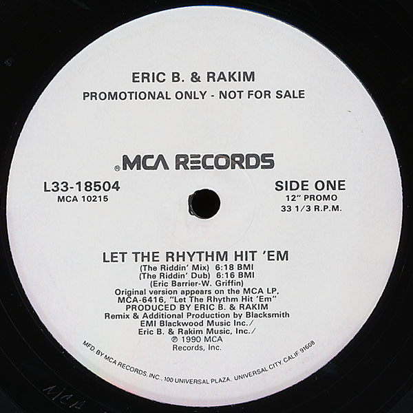 Eric B. & Rakim - Let The Rhythm Hit 'Em | MCA Records (L33-18504)