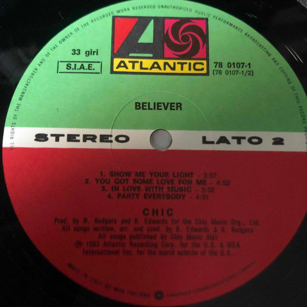 Chic - Believer | Atlantic (78 0107-1) - 4 Chic - Believer | Atlantic (78 0107-1) - 4