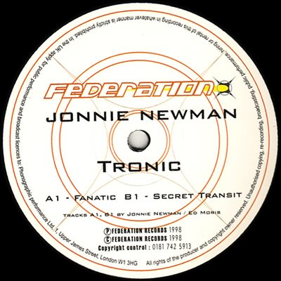 Jonnie Newman - Tronic EP | Federation Records (FED 003)