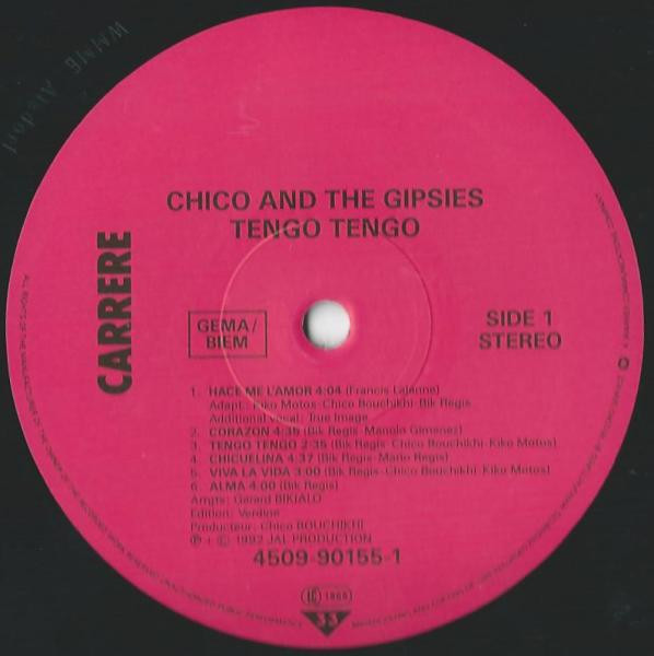 Chico & The Gypsies - Tengo Tengo | Carrere (4509-90155-1) - 2