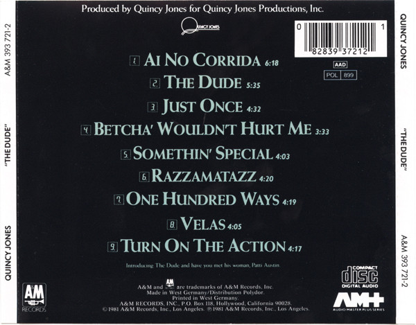 Quincy Jones - The Dude | A&M Records (393721-2) - 2