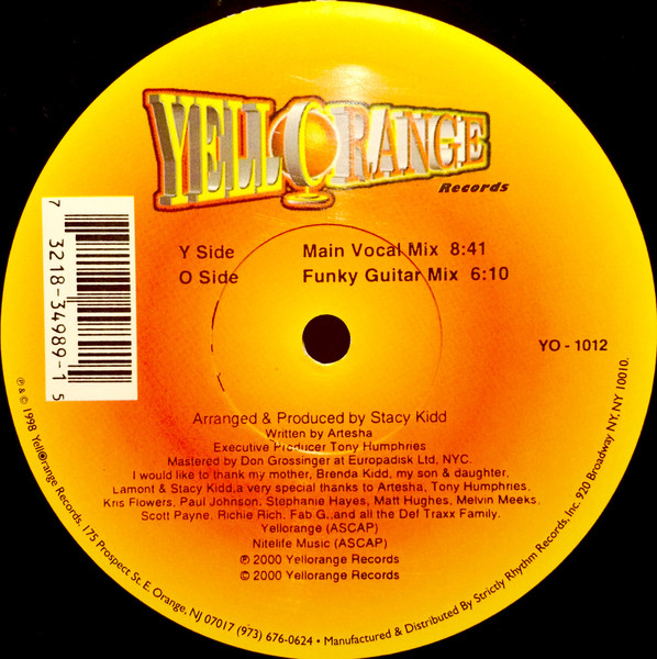 Stacy Kidd Featuring Artesha - Thank You | Yellorange (YO-1012) - 3