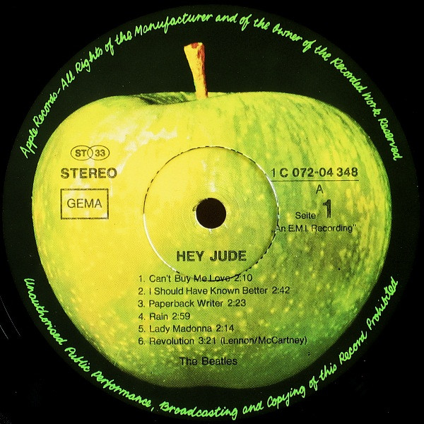 The Beatles - Hey Jude | Apple Records (1C 072-04 348) - 3