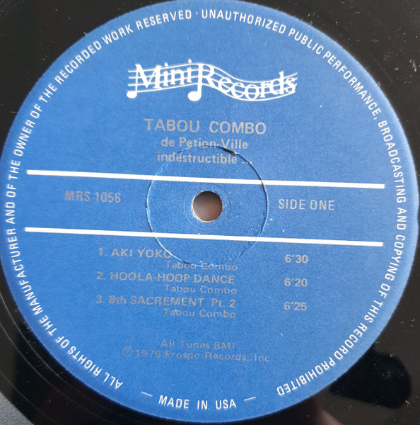 Tabou Combo - Indestructible... | Mini Records (MRS 1056) - 2