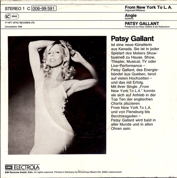 Patsy Gallant - From New York To L.A. | EMI (1C 006-99 591)
