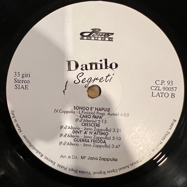 Danilo - Segreti | Power Sound (CZL 90057) - 4 Danilo - Segreti | Power Sound (CZL 90057) - 4
