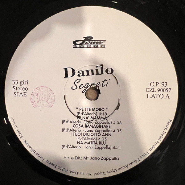 Danilo - Segreti | Power Sound (CZL 90057) - 3 Danilo - Segreti | Power Sound (CZL 90057) - 3
