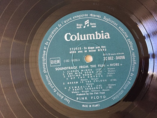 Pink Floyd - Soundtrack From The Film "More" | Columbia (2 C 062-04096) - 3