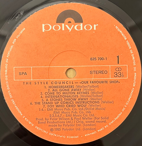The Style Council - Our Favourite Shop | Polydor (825 700-1) - 4