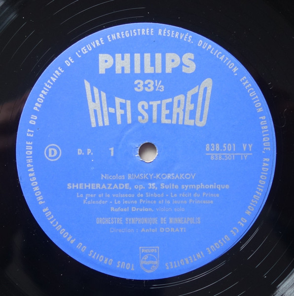 Nikolai Rimsky-Korsakov - Minneapolis Symphony Orchestra , Antal Dorati / Alexander Borodin - London Symphony Orchestra , Antal Dorati - Schéhérazade Op. 35 / Danses Polovtsiennes | Philips (838 501 VY) - 3