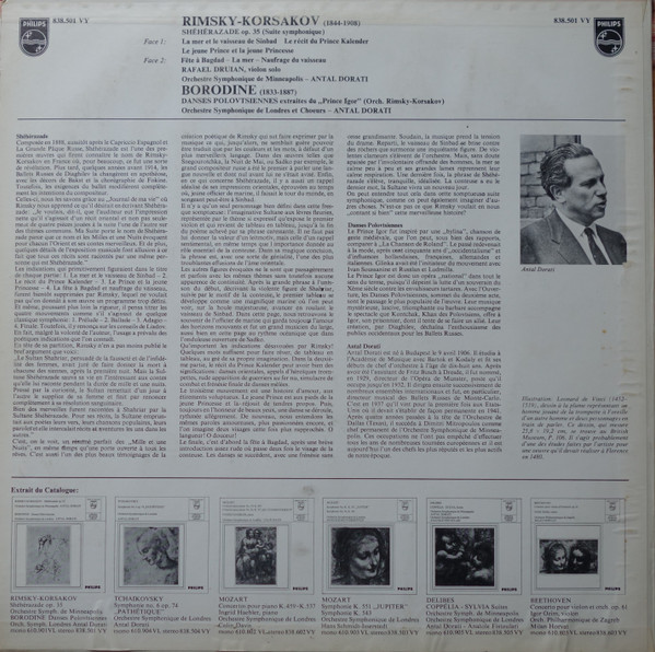 Nikolai Rimsky-Korsakov - Minneapolis Symphony Orchestra , Antal Dorati / Alexander Borodin - London Symphony Orchestra , Antal Dorati - Schéhérazade Op. 35 / Danses Polovtsiennes | Philips (838 501 VY) - 2