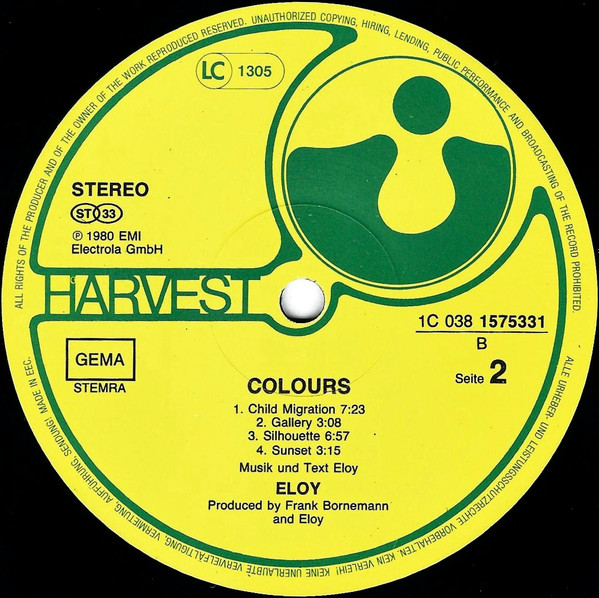 Eloy - Colours | Harvest (1C 038 1575331) - 4