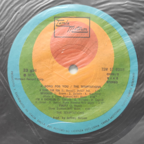 The Temptations - A Song For You | Gordy (G6-969S1) - 4