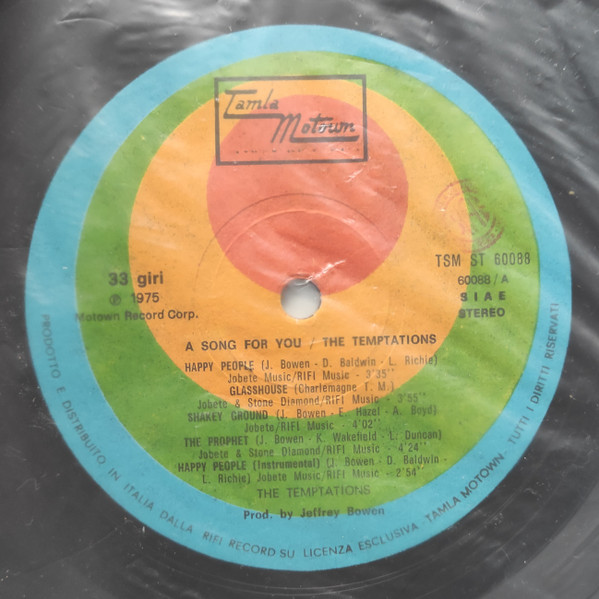 The Temptations - A Song For You | Gordy (G6-969S1) - 3