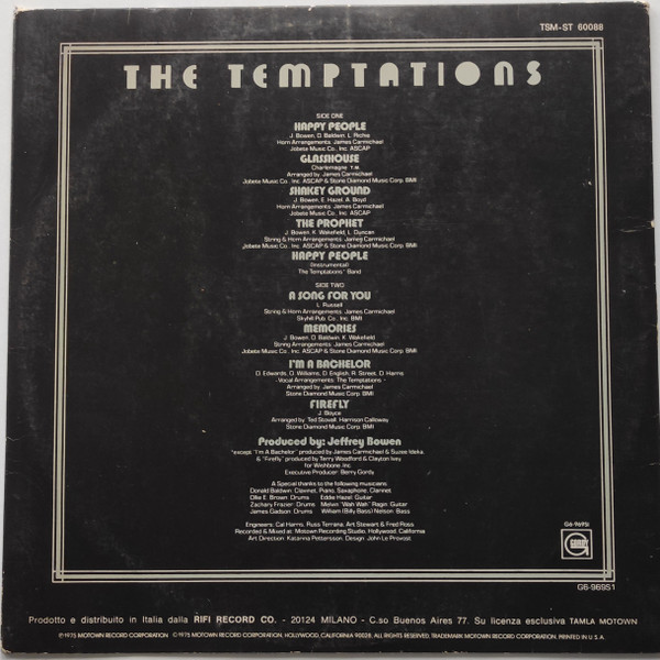 The Temptations - A Song For You | Gordy (G6-969S1) - 2