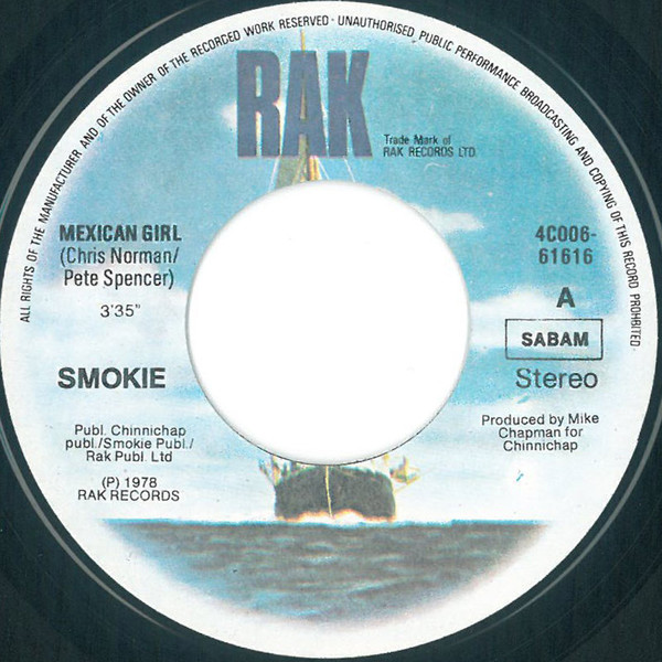 Smokie - Mexican Girl | RAK (4C 006-61616) - 3
