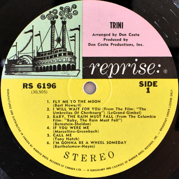 Trini Lopez - Trini | Reprise Records (RS-6196) - 3 Trini Lopez - Trini | Reprise Records (RS-6196) - 3