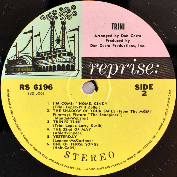 Trini Lopez - Trini | Reprise Records (RS-6196) - 4 Trini Lopez - Trini | Reprise Records (RS-6196) - 4