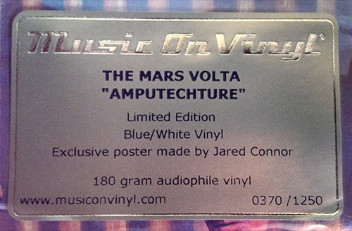 The Mars Volta - Amputechture (2LP - MOV - Limited Numbered Edition - Blue/White Marbled Vinyl) [Vinyl] | Music On Vinyl (MOVLP1116) - 3
