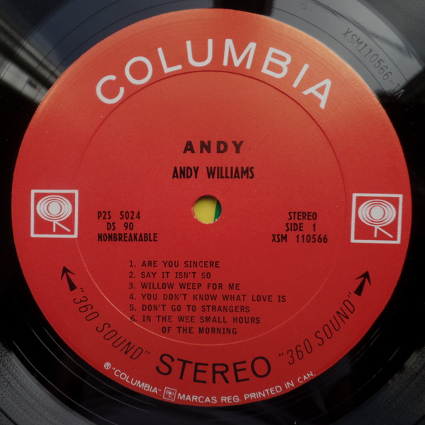 Andy Williams - Andy | Columbia (P2S 5024) - 3 Andy Williams - Andy | Columbia (P2S 5024) - 3