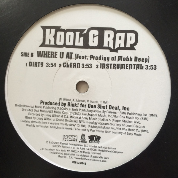 Kool G Rap - Black Widow /// Where U At | Koch Records (KOC-SI-8649) - 3 Kool G Rap - Black Widow /// Where U At | Koch Records (KOC-SI-8649) - 3