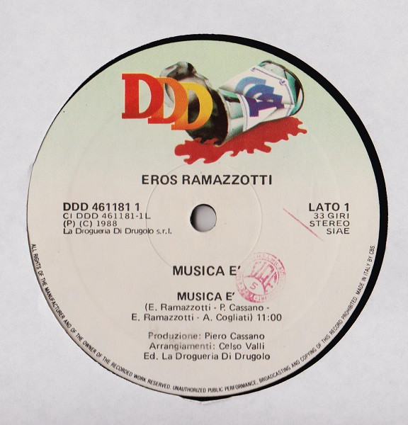 Eros Ramazzotti - Musica È | DDD (DDD 461181-1) - main