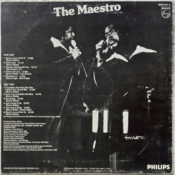 Love Unlimited Orchestra - White Gold | Philips (6370 215 A)