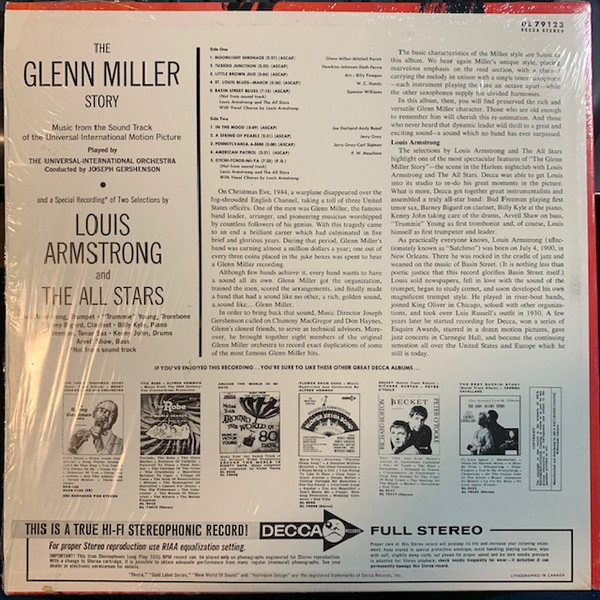The Universal-International Orchestra - The Glenn Miller Story | Decca (DL 79123) - 2