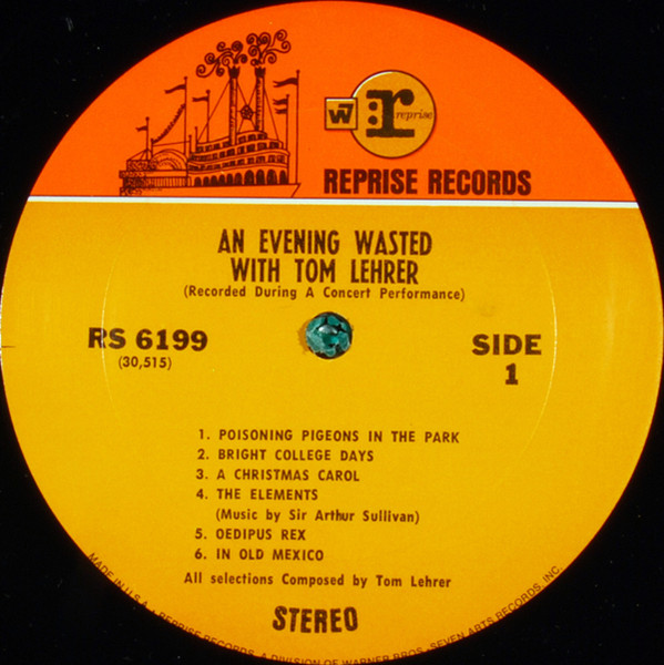 Tom Lehrer - An Evening Wasted With Tom Lehrer | Reprise Records (RS 6199) - 3 Tom Lehrer - An Evening Wasted With Tom Lehrer | Reprise Records (RS 6199) - 3