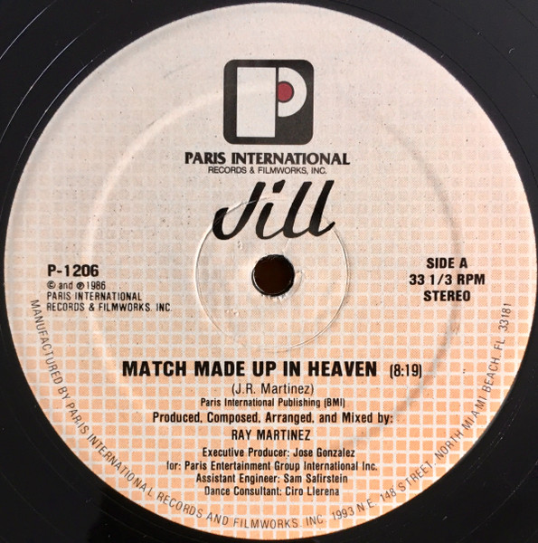 Jill - Match Made Up In Heaven | Paris International Records (P-1206)