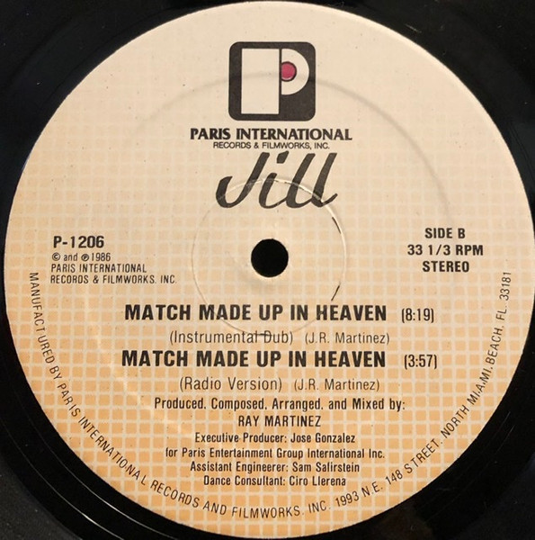 Jill - Match Made Up In Heaven | Paris International Records (P-1206) - 2 Jill - Match Made Up In Heaven | Paris International Records (P-1206) - 2
