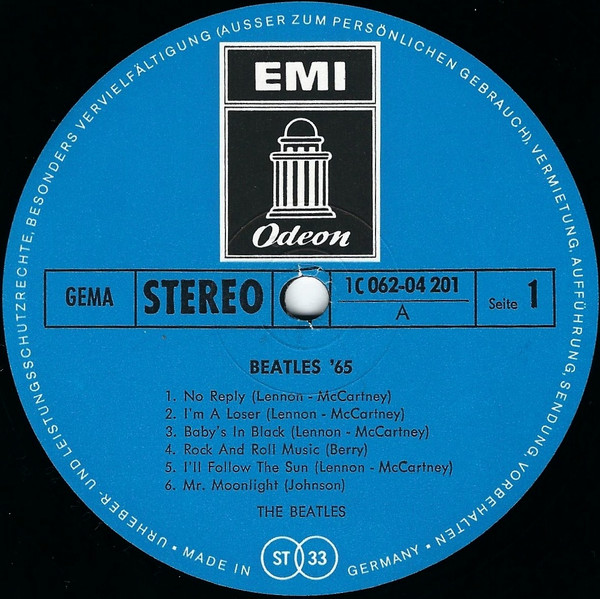 The Beatles - Beatles '65 | Odeon (1C 062-04 201) - 3