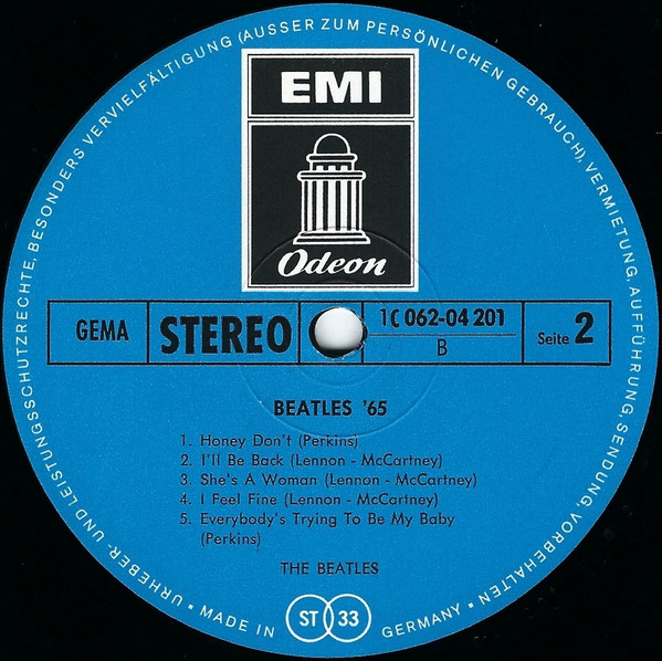 The Beatles - Beatles '65 | Odeon (1C 062-04 201) - 4